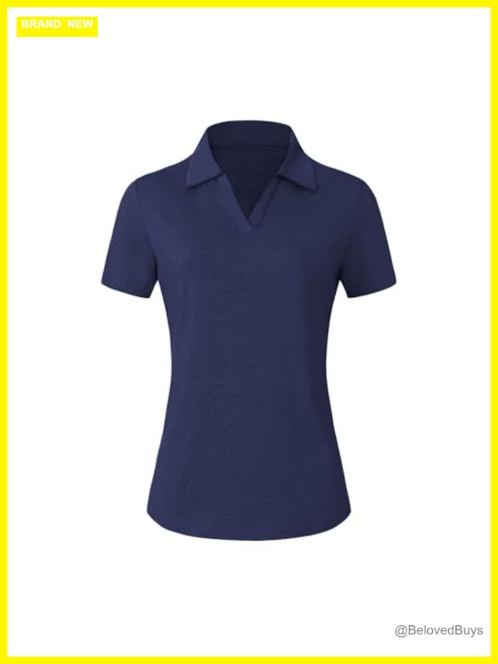 Womens Golf Polo Shirt V-Neck Short Sleeve UPF 50+ Tennis Workout Top